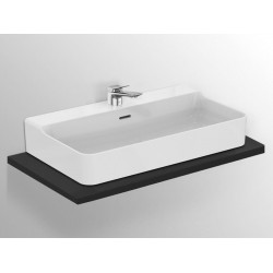 Washbasin Free standing 80x45x12,5 material: Porcelain With one hole With overflow, color: White surface: Glossy