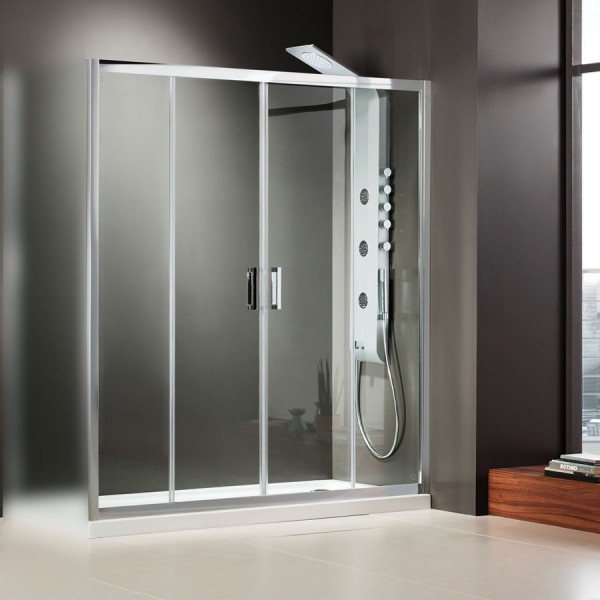 Καμπίνα ντουζιέρας ευθύγραμμη 170x185 6mm συρόμενη Safe Clean glass επιφάνεια: Γυαλιστερή, χρώμα: Χρωμέ Ευθύγραμμες Καμπίνα ντουζιέρας ευθύγραμμη 170x185 6mm συρόμενη Safe Clean glass επιφάνεια: Γυαλιστερή, χρώμα: Χρωμέ Ευθύγραμμες