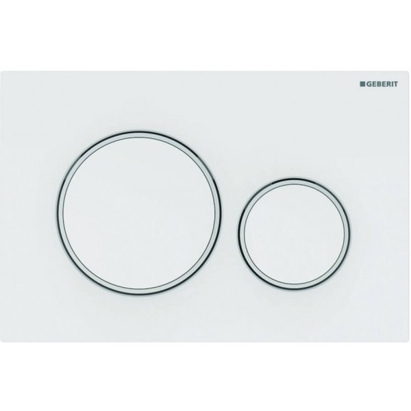 Flush wall plates for concealed cistern Actuation dual flush valve material: ABS, color: White surface: Glossy Flush plates