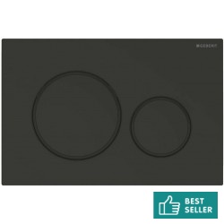 Flush wall plates for concealed cistern antifinger dual flush valve material: ABS Mechanical with string, color: Black surface: Matt Flush plates