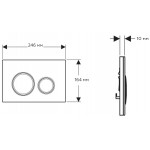 Flush wall plates for concealed cistern customisable surface Actuation dual flush valve material: Metal, color: No color surface: Matt