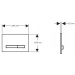 Flush wall plates for concealed cistern Actuation dual flush valve material: Metal, color: Grey surface: Glossy