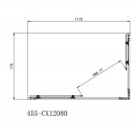 Καμπίνα ντουζιέρας ορθογώνια 120x80x185 6mm συρόμενη Safe Clean glass επιφάνεια: Γυαλιστερή, χρώμα: Χρωμέ Ορθογώνιες