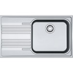 Νεροχύτης ανοξείδωτος 86x50 από inox επιφάνεια: Λεία ματ με πάγκο δεξιά ένθετος με λεπτό προφίλ (Slim top) 1 γούρνα, χρώμα: Χρωμέ Ανοξείδωτοι