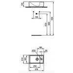 Νιπτήρας ελευθέρας τοποθέτησης 37x21x12 από πορσελάνη με μία οπή χωρίς υπερχείλιση αντιστρεφόμενος, χρώμα: Λευκό επιφάνεια: Γυαλιστερή Ελευθέρας τοποθέτησης