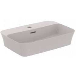 Νιπτήρας ελευθέρας τοποθέτησης 55x38x12 από πορσελάνη με μία οπή με υπερχείλιση Concrete, χρώμα: Γκρι επιφάνεια: Ματ