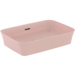 Νιπτήρας ελευθέρας τοποθέτησης 55x38x12 από πορσελάνη με υπερχείλιση χωρίς οπή  Nude, χρώμα: Ροζ επιφάνεια: Γυαλιστερή Ελευθέρας τοποθέτησης