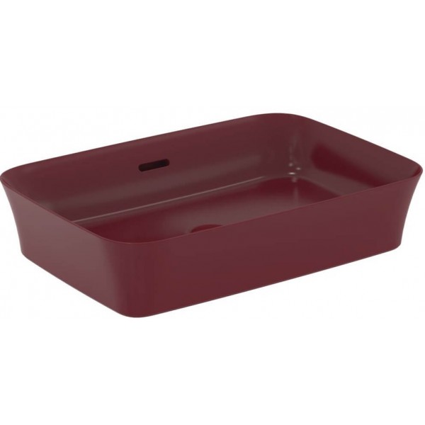 Washbasin Free standing 55x38x12 material: Porcelain With overflow Without hole Pomegranate, color: Purple surface: Matt Free standing