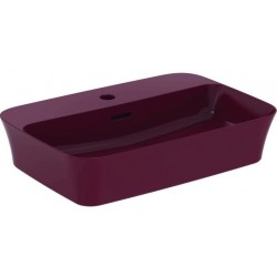 Νιπτήρας ελευθέρας τοποθέτησης 55x38x12 από πορσελάνη με μία οπή με υπερχείλιση Pomegranate, χρώμα: Μωβ επιφάνεια: Ματ