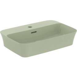 Νιπτήρας ελευθέρας τοποθέτησης 55x38x12 από πορσελάνη με μία οπή με υπερχείλιση Sage, χρώμα: Πράσινο επιφάνεια: Ματ