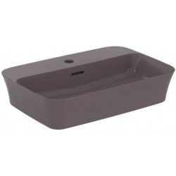 Νιπτήρας ελευθέρας τοποθέτησης 55x38x12 από πορσελάνη με μία οπή με υπερχείλιση Slate Grey, χρώμα: Γκρι Σκούρο επιφάνεια: Ματ