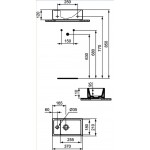 Νιπτήρας επίτοιχος 37x21x12 με 1 γούρνα με οπή αριστερά χωρίς κολώνα / χωρίς υπερχείλιση από πορσελάνη, χρώμα: Λευκό επιφάνεια: Γυαλιστερή Επίτοιχοι