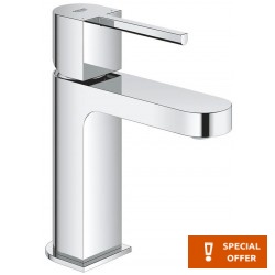 Wash basin tap Deck-mounted material: Brass mixer With push-open waste set Μ size S-Size, color: Chrome surface: Glossy Deck-mounted