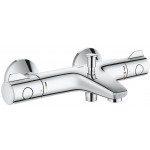 Μπαταρία μπανιέρας επίτοιχη από ορείχαλκο κορμός (χωρίς τηλέφωνο, σπιράλ, στήριγμα) θερμοστατική, χρώμα: Χρωμέ επιφάνεια: Γυαλιστερή Επίτοιχες