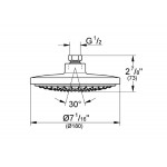Shower head Wall-mounted / Ceiling-mounted 18x18 material: ABS, style: 1 spray, color: Chrome surface: Glossy Shower head Wall-mounted / Ceiling-mounted 18x18 material: ABS, style: 1 spray, color: Chrome surface: Glossy Overhead showers