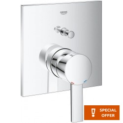 Shower tap Wall-mounted external part 2 way material: Brass mixer With plate without hand shower, hose and holder + 291896, color: Chrome surface: Glossy Wall-mounted - external part