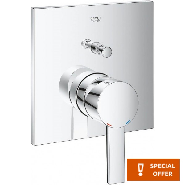 Shower tap Wall-mounted external part 2 way material: Brass mixer With plate without hand shower, hose and holder + 291896, color: Chrome surface: Glossy Wall-mounted - external part