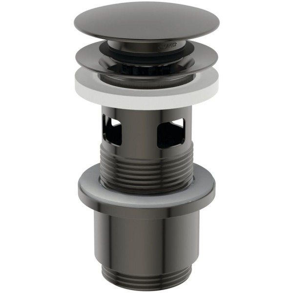 Waste Valve Magnetic Grey With overflow material: Brass surface: Satin, color: Grey Waste overflows Waste Valve Magnetic Grey With overflow material: Brass surface: Satin, color: Grey Waste overflows