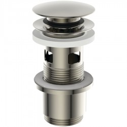 Waste Valve Silver Storm With overflow material: Brass surface: Brushed, color: Chrome Waste overflows