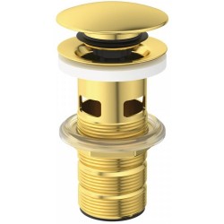 Waste Valve Brushed Gold With overflow material: Brass surface: Brushed, color: Gold Waste overflows