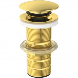 Waste Valve Brushed Gold Without overflow material: Brass surface: Brushed, color: Gold Waste overflows