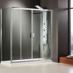 Καμπίνα ντουζιέρας ευθύγραμμη 180x185 6mm συρόμενη επιφάνεια: Γυαλιστερή, χρώμα: Χρωμέ Ευθύγραμμες
