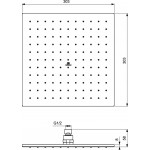 Κεφαλή ντους επίτοιχος τύπος / οροφής 30x30 από ορείχαλκο 1 ροής Silver Storm, χρώμα: Χρωμέ επιφάνεια: Βουρτσισμένη Κεφαλές ντους Κεφαλή ντους επίτοιχος τύπος / οροφής 30x30 από ορείχαλκο 1 ροής Silver Storm, χρώμα: Χρωμέ επιφάνεια: Βουρτσισμένη Κεφαλές ντους