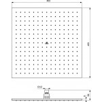 Κεφαλή ντους επίτοιχος τύπος / οροφής 40x40 από ορείχαλκο 1 ροής Silver storm, χρώμα: Χρωμέ επιφάνεια: Βουρτσισμένη Κεφαλές ντους