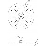 Κεφαλή ντους επίτοιχος τύπος / οροφής 30x30 από ορείχαλκο 1 ροής Brushed Gold, χρώμα: Χρυσό επιφάνεια: Βουρτσισμένη Κεφαλές ντους
