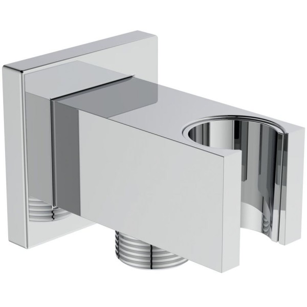 Shower holder Fixed With Outlet elbow material: Brass, color: Chrome surface: Glossy Shower holders