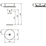 Washbasin Free standing 40x40x12 material: Porcelain Without hole Without overflow Black matt, color: Black surface: Matt Free standing