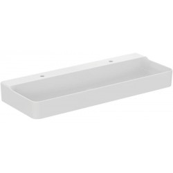 Νιπτήρας επίτοιχος 120x45x16,5 με 1 γούρνα με οπή αριστερά / με οπή δεξιά χωρίς κολώνα / χωρίς υπερχείλιση από πορσελάνη, χρώμα: Λευκό επιφάνεια: Γυαλιστερή Επίτοιχοι