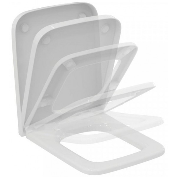 Toilet-seat soft closing, style: Wrapover, color: White Toilet seats & covers