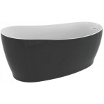 Bathtub Free standing/ Built-in 180x85x76 material: Acrylic surface: Matt, color: White/Black no grab bars Free standing/ Built-in Bathtub Free standing/ Built-in 180x85x76 material: Acrylic surface: Matt, color: White/Black no grab bars Free standing/ Built-in