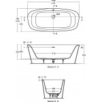 Μπανιέρα ελευθέρας τοποθέτησης 170x75x61 από ακρυλικό επιφάνεια: Γυαλιστερή, χρώμα: Λευκό χωρίς λαβές Ελευθέρας τοποθέτησης Μπανιέρα ελευθέρας τοποθέτησης 170x75x61 από ακρυλικό επιφάνεια: Γυαλιστερή, χρώμα: Λευκό χωρίς λαβές Ελευθέρας τοποθέτησης