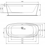 Μπανιέρα ελευθέρας τοποθέτησης 180x80x61 από ακρυλικό επιφάνεια: Ματ, χρώμα: Λευκό/Μαύρο χωρίς λαβές Ελευθέρας τοποθέτησης Μπανιέρα ελευθέρας τοποθέτησης 180x80x61 από ακρυλικό επιφάνεια: Ματ, χρώμα: Λευκό/Μαύρο χωρίς λαβές Ελευθέρας τοποθέτησης