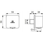 Παροχή Brushed Gold, χρώμα: Χρυσό επιφάνεια: Βουρτσισμένη Παροχές ντους