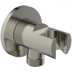 Shower holder Fixed With Outlet elbow material: Brass Silver Storm, color: Chrome surface: Brushed Shower holders