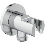 Shower holder Fixed With Outlet elbow material: Brass, color: Chrome surface: Glossy Shower holders