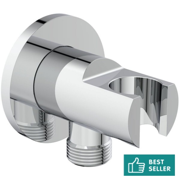 Shower holder Fixed With Outlet elbow material: Brass, color: Chrome surface: Glossy Shower holders