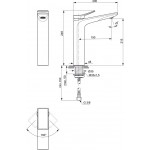 Wash basin tap Deck-mounted for free-standing washbasin material: Brass mixer Without waste, color: Chrome surface: Glossy Deck-mounted