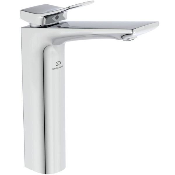 Wash basin tap Deck-mounted for free-standing washbasin material: Brass mixer Without waste, color: Chrome surface: Glossy Deck-mounted