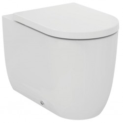 Floor standing toilet & toilet seat, style: Wrapover Aquablade back to wall horizontal outlet p 56,5x36 surface: Glossy, color: White
