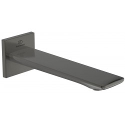 Εκροή (στόμιο) 18cm επίτοιχος τύπος Magnetic Grey από ορείχαλκο, χρώμα: Γκρι επιφάνεια: Βουρτσισμένη
