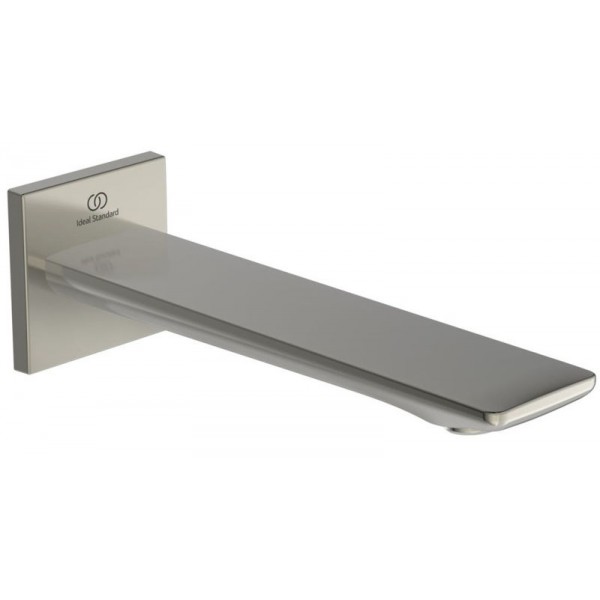 Εκροή (στόμιο) 18cm επίτοιχος τύπος Silver Storm από ορείχαλκο, χρώμα: Χρωμέ επιφάνεια: Βουρτσισμένη Στόμια (ρουξούνια)
