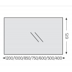 Bathroom mirror, shape: Rectangle 60x61,5 material: Crystal, color: No color Bathroom mirror, shape: Rectangle 60x61,5 material: Crystal, color: No color