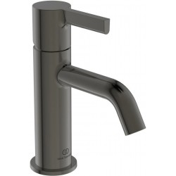Wash basin tap Deck-mounted material: Brass mixer S size Without waste Magnetic Grey, color: Grey surface: Brushed
