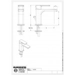 Wash basin tap Deck-mounted material: Brass mixer With pop-up waste set Μ size, color: White surface: Matt Deck-mounted Wash basin tap Deck-mounted material: Brass mixer With pop-up waste set Μ size, color: White surface: Matt Deck-mounted