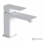Wash basin tap Deck-mounted material: Brass mixer With pop-up waste set Μ size, color: White surface: Matt Deck-mounted Wash basin tap Deck-mounted material: Brass mixer With pop-up waste set Μ size, color: White surface: Matt Deck-mounted