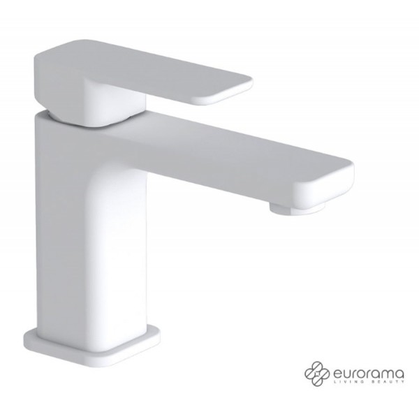 Wash basin tap Deck-mounted material: Brass mixer With pop-up waste set Μ size, color: White surface: Matt Deck-mounted Wash basin tap Deck-mounted material: Brass mixer With pop-up waste set Μ size, color: White surface: Matt Deck-mounted